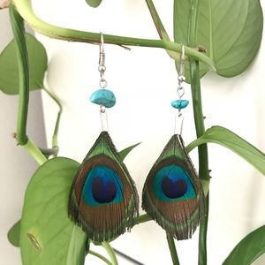 Peacock earrings